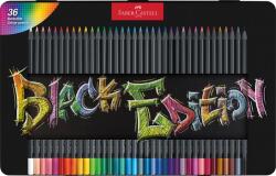 Faber-Castell Комплект цветни моливи, триъгълни, в метална кутия, FABER-CASTELL "Black Edition", 36 различни цвята 116437 (116437)