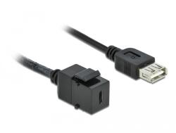 Delock Модул Delock Keystone, USB 2.0 C гнездо USB 2.0 A гнездо с кабел