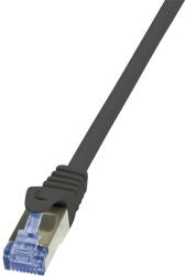 LogiLink Пач кабел PrimeLine, Cat. 6A, S/FTP, черен, 0, 25 м