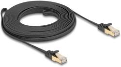 Delock RJ45 плосък мрежов кабел с плетена обвивка Cat. 6A U/FTP мъжки към мъжки 7, 5 м черен