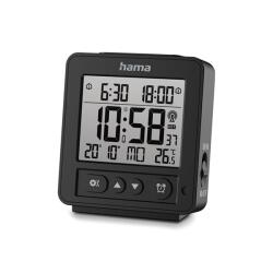 Hama 00185895 RHODOS DCF черен будилник (00185895) Будилник