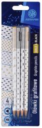 Astra Графитен молив ASTRA PEN Gold&Black триъгълен HB 4 бр. /блистер 206023015 (206023015)