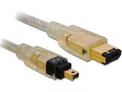 Delock 1 метър FireWire свързващ кабел (6/4 пина) (DL82576)