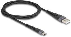 Delock USB 2.0 кабел USB Type-A мъжки към USB Type-C мъжки с удължена защита от огъване 1 м