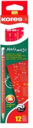 Kores Графитен молив с гума, HB, триъгълен, KORES "Mathmagic" 92830 (92830)