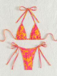 Shein Rózsaszín-narancs Bikini Fürdőruha Tie Dye Mintás Shein Xs
