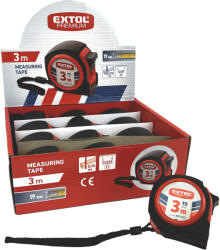 Extol Рулетка, гумирана, 1 ограничител, 3mx19mm - pcx - 4,89 лв