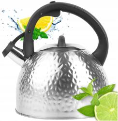 Karl Hausmann Gáz Vízforraló 3L Vízforraló Síppal Fedéllel Acél Indukciós Ezüst Inox (5905155012357)