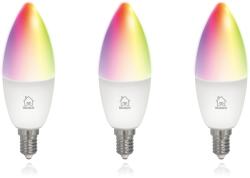 DELTACO SMART HOME SH-LE14RGB LED крушка, E14, свещ, WIFI, 5W, цвят+бяло, регулируема, 3бр. /опаковка