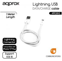 Approx Кабел APPROX - USB към Lightning (Apple, iPhone, iPad) APPC03V2 (APPC03V2)