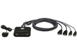 ATEN kvm превключвател usb fhd hdmi, 2-портов cs22hf (cs22hf)
