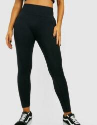 Boohoo Fekete Bordázott Leggings Magas Derék Sportos Kollekció Petite Boohoo L