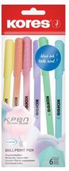 Kores Химикалка, 1, 0 мм, капачка, триъгълно тяло, KORES "KOR-M Pastel", синя 37066 (37066)