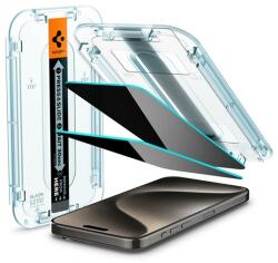 Spigen iPhone 15 Pro Max SPIGEN EZ FIT екранен протектор стъкло 2бр 2.5D, 9H + рамка, TRANSFER AGL06874 (AGL06874)
