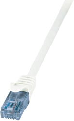 LogiLink Пач кабел Econline, Cat. 6A, U/UTP, бял, 1, 5 м