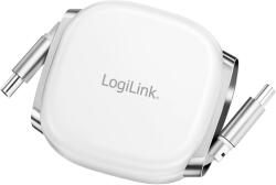 LogiLink USB 2.0 Type-C кабел, C/M - C/M, удължаващ се, 480 Mbps, 60W, бял, 1 м