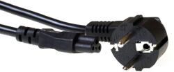ACT Powercord мрежов конектор Schuko CEE 7/7 мъжки (под ъгъл) - C5 IEC 3m черен AK5024 (AK5024)