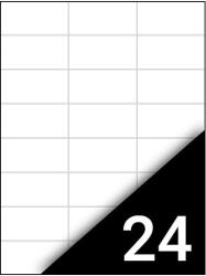 Fortuna Етикет FORTUNA 70x37mm универсален 2400 етикета/кутия 100 листа/кутия 01.01319 (01.01319)