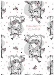 TopTimer Ученическа книжка TOPTIMER хартиена корица B/6 седмична 120x170mm Swinging girl 2026-2027 27D100J-00D (27D100J-00D)