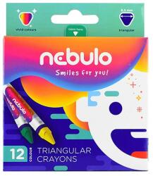 Nebulo Триъгълен комплект от 12 цветни пастела Nebulo NZSK-TR-12 (NZSK-TR-12)