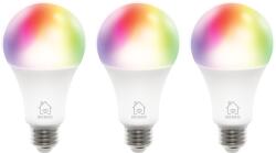 DELTACO SMART HOME SH-LE27RGB-3P LED крушка, E27, WIFI, 9W, цвят+бяло, нерегулируема, 3бр. /пак
