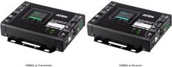 ATEN Удължител ATEN True 4K60Hz, през IP, приемо-предавател, H. 265, USB, RS-232, HDMI, 100 м - VE8662-AT-G (VE8662-AT-G)