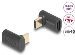 Delock Преобразувател USB 40 Gbps Type-C мъжки PD 3.1 240W 90 градуса 8K 60Hz 60246 (60246)