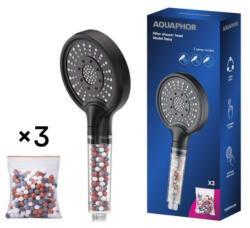 Aquaphor Душ-глава с воден филтър Aquaphor Daisy (черна)