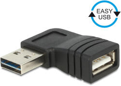 Delock EASY-USB 2.0-A мъжки към USB 2.0-A женски ляв/дясно въртящ се адаптер (65522)
