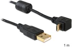 Delock USB-A мъжки към USB micro-B мъжки кабел, завъртян с 90 нагоре/надолу