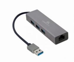 Gembird USB гигабитов мрежов адаптер 3 порта USB 3.0 с концентратор сив (A-AMU3-LAN-01) (A-AMU3-LAN-01)