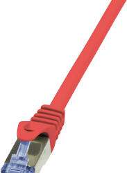 LogiLink Пач кабел PrimeLine, Cat. 6A, S/FTP, червен, 0, 25 м