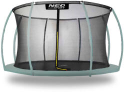 Neo-Sport Trambulin belső védőháló, Neo-Sport, átmérő: 374 cm, magasság: 180 cm, 8 oszlophoz, polietilén, cipzáras bejárat (TE1833)
