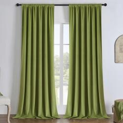 Sötétítő függöny Thermo Bársony Blackout Zöld 2 db 132x225 cm (B0DGD74CJT)