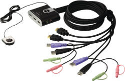 ATEN kvm превключвател 2-портов usb hdmi/аудио (cs692) (cs692)