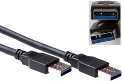 ACT USB 3.0 A мъжки към USB A мъжки 0, 5 m черен SB3010 (SB3010)