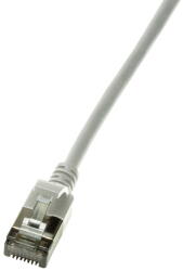 LogiLink Patch Cable SlimLine, Ultraflex, Cat. 6A, U/FTP, сив, 5 м
