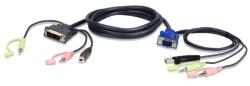 ATEN KVM кабел USB VGA-DVI-I Audio, 1, 8 м - 2L-7DX2U (2L-7DX2U)