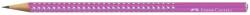 Faber-Castell Графитен молив, B, триъгълен, FABER-CASTELL "Sparkle Aurora", фуксия (118291)