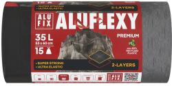 Alufix Торба за боклук alufix 35l 28 микрона алуфлексен черен 15 броя msz35aluflexyuninew (msz35aluflexyuninew)