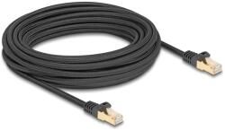 Delock RJ45 мрежов кабел с плетена обвивка Cat. 6A S/FTP мъжки към мъжки 10 m черен