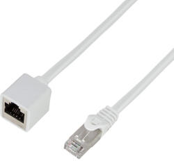 LogiLink Удължител за пач кабел, Cat. 6A, S/FTP, бял, 3 м