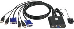 ATEN kvm превключвател usb vga, 2 порта - cs22u cs22u-at (cs22u-at)