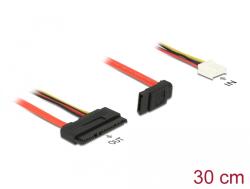 Delock SATA кабел, 6 Gb/s, 7 женски конектора + 4 женски флопи конектора (5 V + 12 V) SAT
