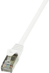 LogiLink Пач кабел Econline, Cat. 6, F/UTP, бял, 3 м
