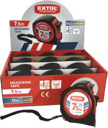 Extol Рулетка, гумирана, 1 ограничител, 7, 5mx25mm - pcx - 9,96 лв