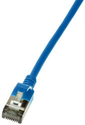 LogiLink Patch Cable SlimLine, Ultraflex, Cat. 6A, U/FTP, син, 5 м