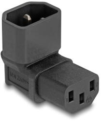 Delock Захранващ адаптер IEC 60320 - C14 - C13, мъжки / женски, 10 A, огънат на 90