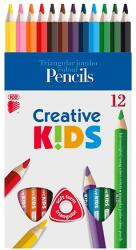 ICO Цветни моливи ICO Creative Kids триъгълни дебели боядисани 12 броя 7140133002 (7140133002)