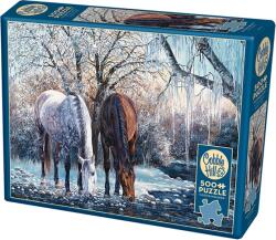 Cobble Hill Puzzle Cobble Hill din 500 de piese - La marginea pârâului înzăpezit (45056) Puzzle
